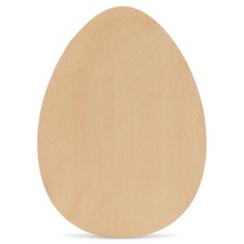 Uovo in legno ritaglio 12" x 9", decorazione pasquale incompiuta e artigianato primaverile | picchi