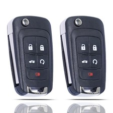 Flip Key Fob Shell Case Replacement Fits for Chevrolet Cruze Malibu Equinox