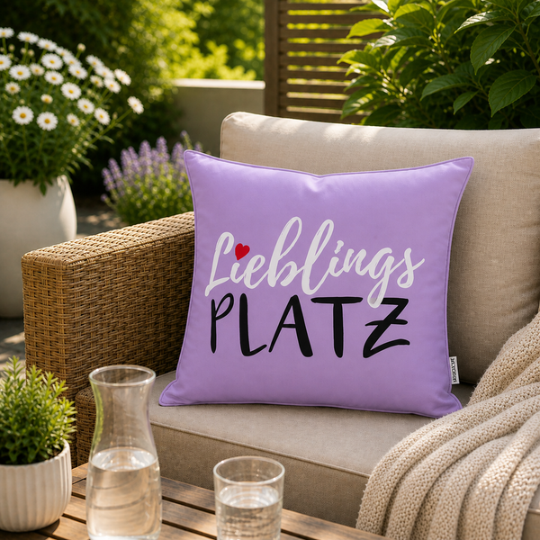 Outdoor Dekokissen Lieblingsplatz Flieder 45X45 Cm Gartenkissen Mit FüLlung-image