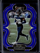 2025 Panini Select Julian Love Suite Level Blue Prizm #/99 Seahawks