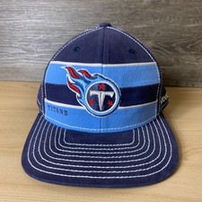 Tennessee Titans Hat Cap Fitted L/XL Navy Blue NFL Football Reebok Mens