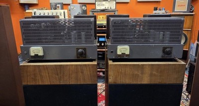 Vintage The Fisher 55-A Tube Mono Block Amplifiers Set Of 2 Restored Rare 1950s