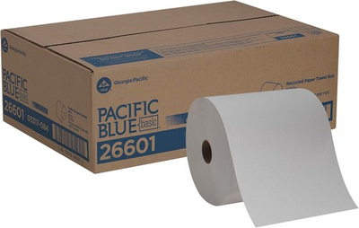 #ad Georgia Pacific Blue Basic Recycled Paper Towel White 26601 800 Fee Roll 6 Rolls $54.92