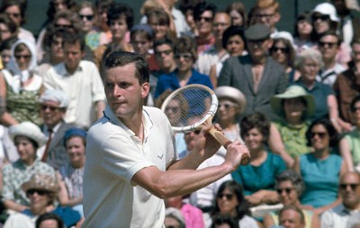 Tennis Wilhelm Bungert Of West Germany In Action At Wimbledon 1967 PHOTO