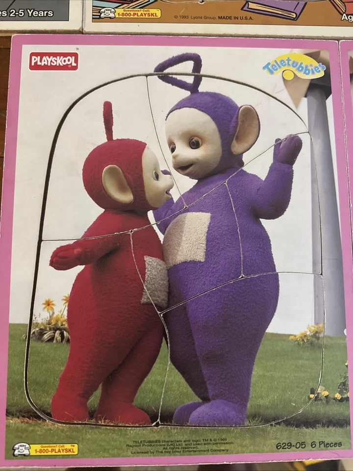 Lote de 10 rompecabezas de madera Playskool vintage para niños años 90 Pooh Barney Disney Foto 2 de 4