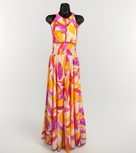 strapless open back dress Imelda One Shoulder Floral Maxi Dress main image 1