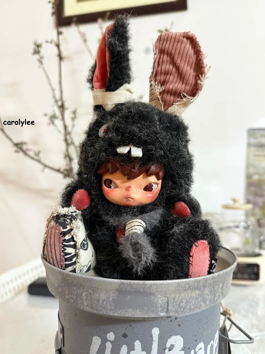 Authentic Hirono Little hare Plush Doll Pendant Secret - Black | eBay