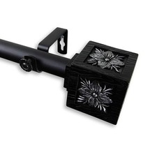 Ophelia 1" Curtain Rod Black 160-240"