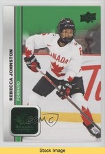 2023 Upper Deck Team Canada Juniors Women's WC Green Rebecca Johnston READ y0i