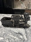 Vintage Glossy Black Ceramic Train Locomotive Planter Mid Century MCM Decor — photo 2
