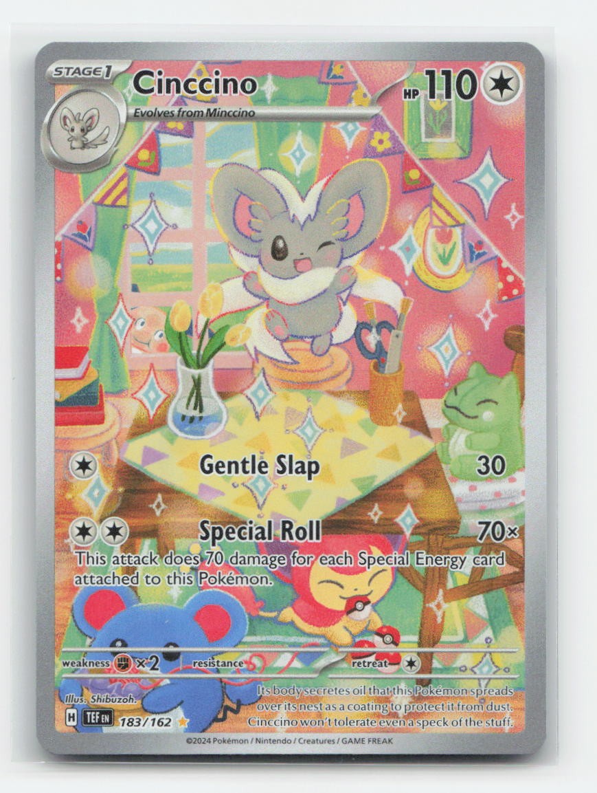 Cinccino 183/162 - Illustration Rare TEF - Pokemon Holo NM
