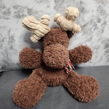 Russ Berrie Antler Moose Plush 8" Brown Sherpa Reindeer Stuffed Animal Toy 2038