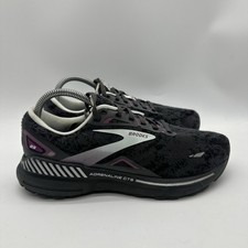 Womens Size 8D Brooks Adrenaline GTS 23 Black Athletic Running Shoes Sneakers
