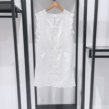 2026 Women Round Neck Embroidered Sleeveless A-line Mini Dress