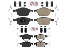 AME Front & Rear Ceramic Disc Brake Pads Hardware for 2018-2022 Ford EcoSport