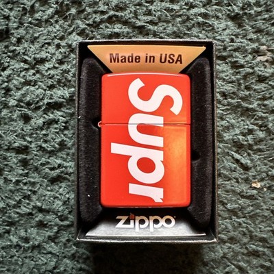 Supreme Red Logo Zippo Lighter Rare Sold Out Sup 2018 First One!