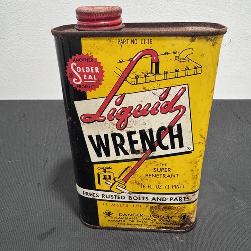 Vintage Liquid Wrench 32-ounce Oil Can Nice Graphics