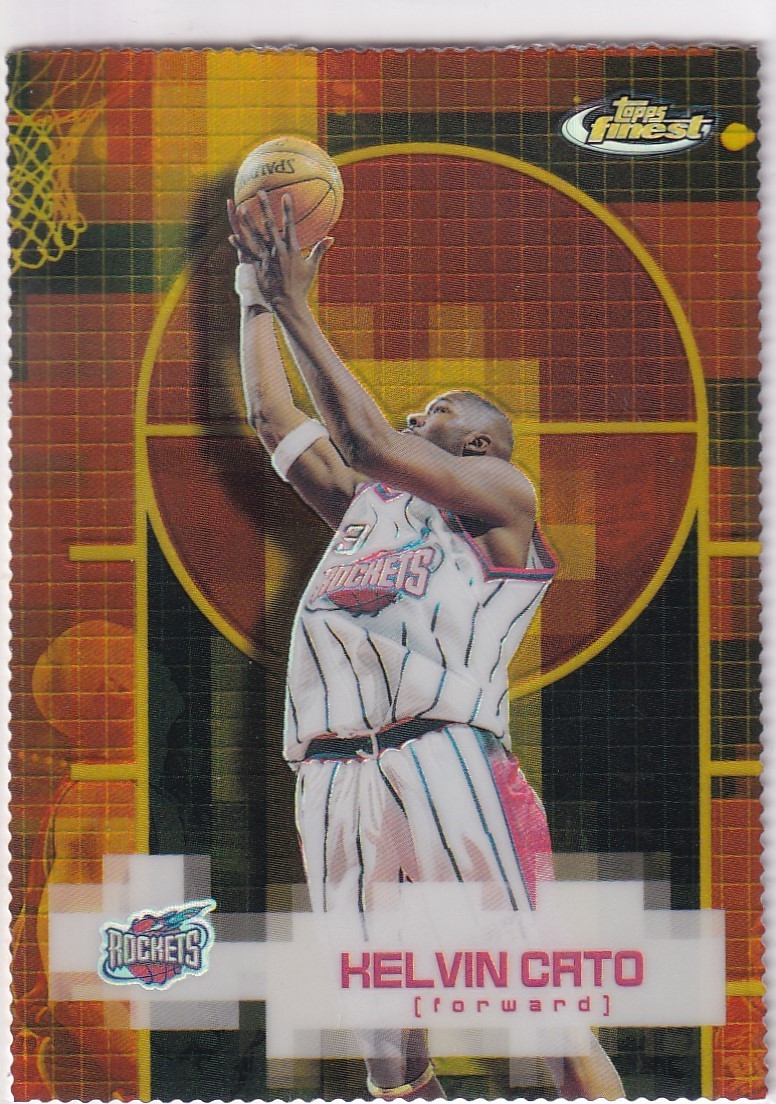 KELVIN CATO 18/100 FINEST GOLD REFRACTOR DIE CUT ROCKETS #85 2000-01 TOPPS