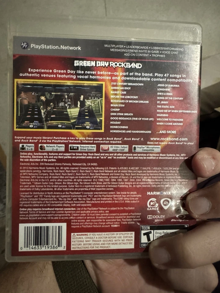 Green Day: Rock Band (Sony PlayStation 3, 2010) PS3 Complete TESTED - Image 3 of 3