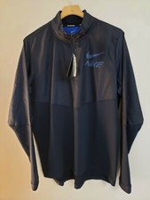 Nike Dry Element Size Large Mens 1/2 Zip Running Top Blue SBV4725-451