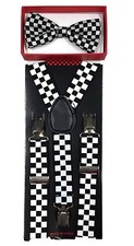 Checker Styl toddler bow tie and suspenders set - baby boy/girl Accesorries