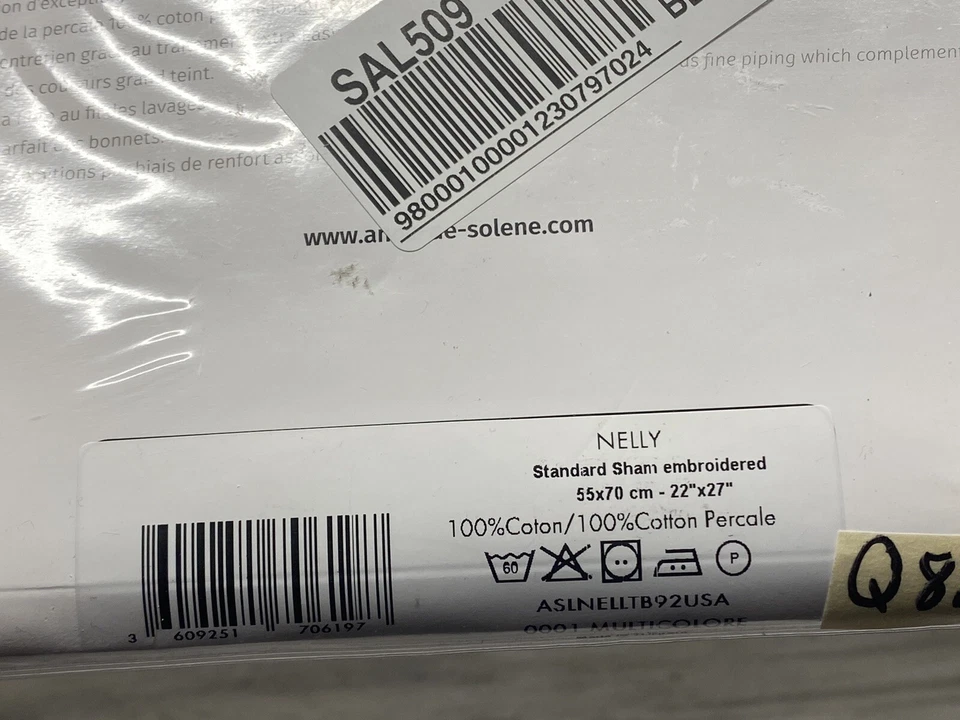 Anne de Solene Nelly Embroidered Standard Sham New - Image 4 of 4