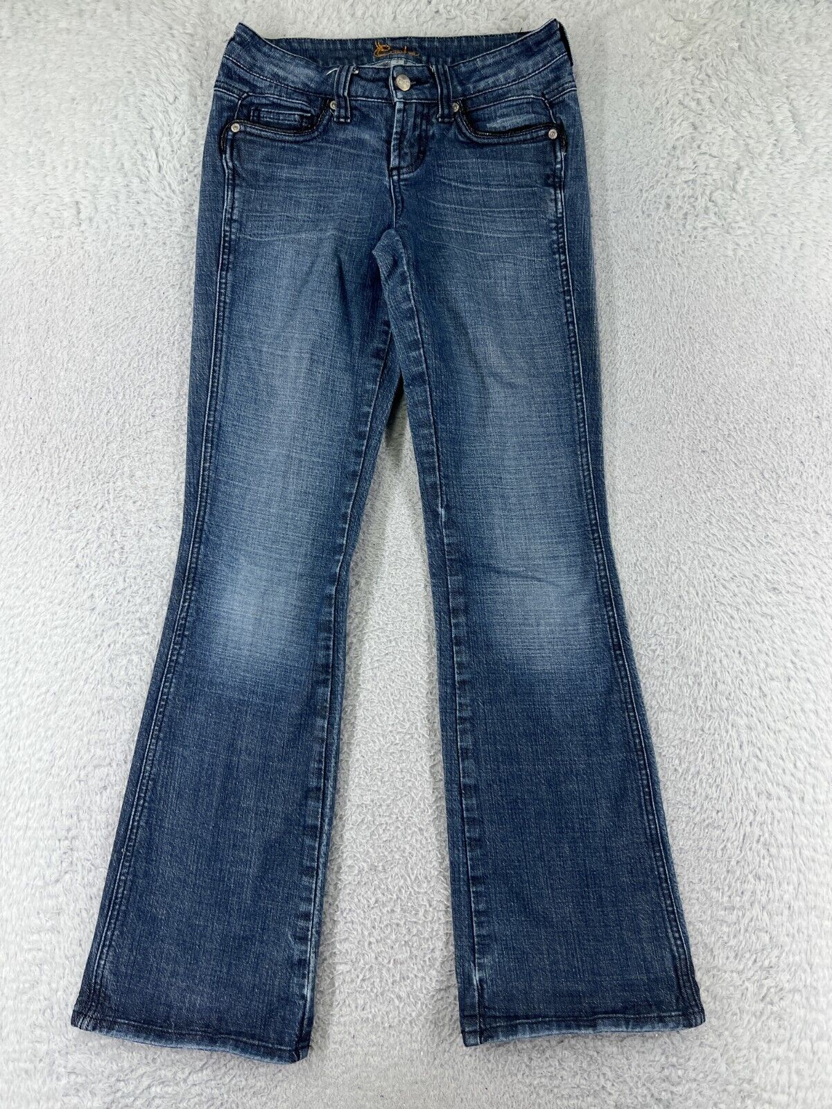 Cache Pants Womens 2 Blue Denim Jeans Bootcut Cot… - image 1