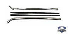 NEW CHQ 1967-1969 Camaro Firebird Chrome Quarter Window Sash/Seal Retainer- Pair