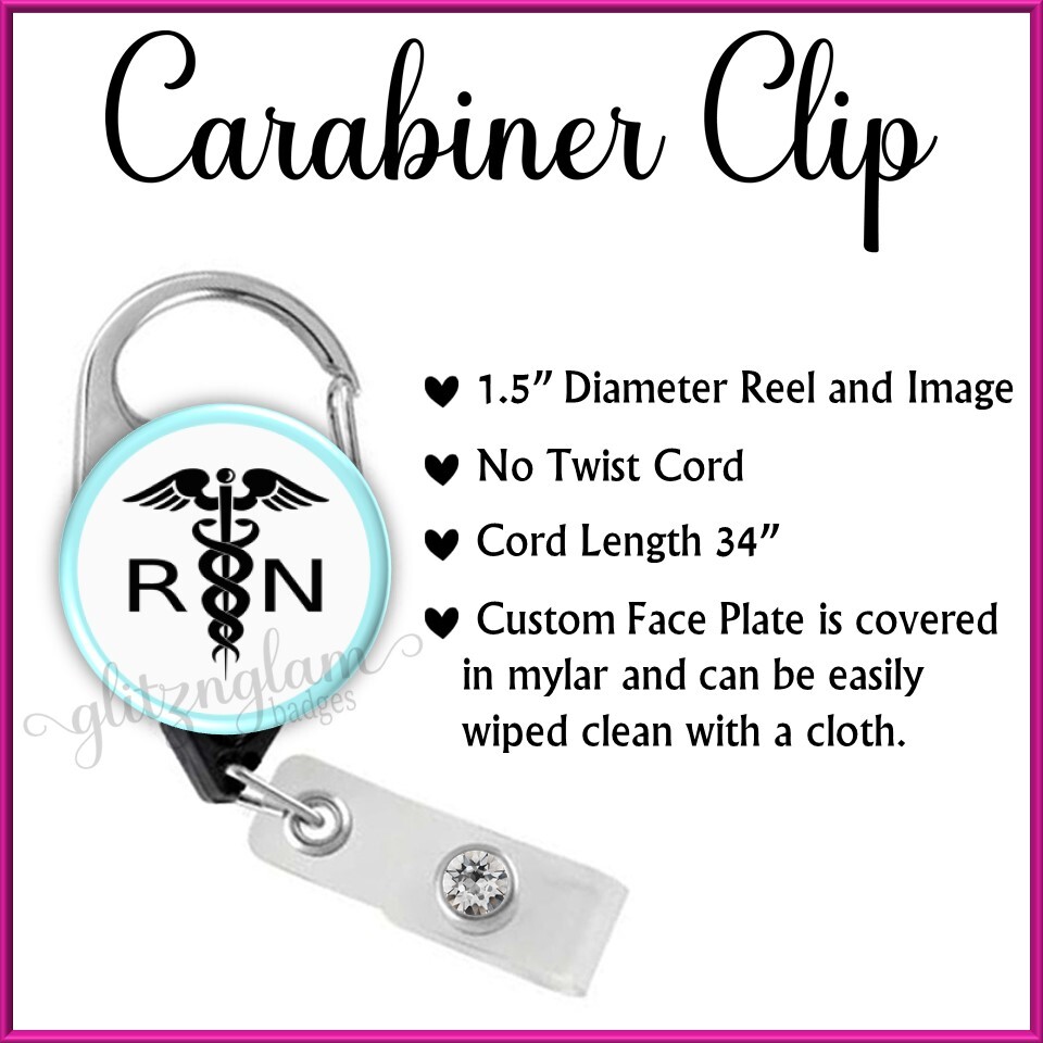 как выглядит RN Retractable Badge Holder Reel, Registered Nurse Badge Reel, RN Lanyard GG1211 фото