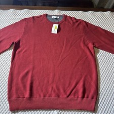 Mens Calvin Klein jeans Red Crew Sweater Size XL Cotton Stretch EUC