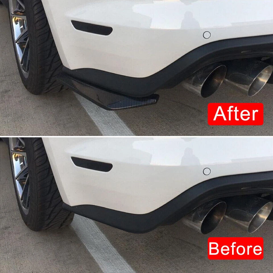 2X Para Mazda Accesorios Parachoques Trasero Difusor Labial Divisor Protector Canard Foto 2 de 4