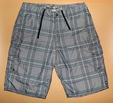 Ocean Current Swim Trunks Mens Plaid 34 Straight Leg Summer Board Shorts Surfer