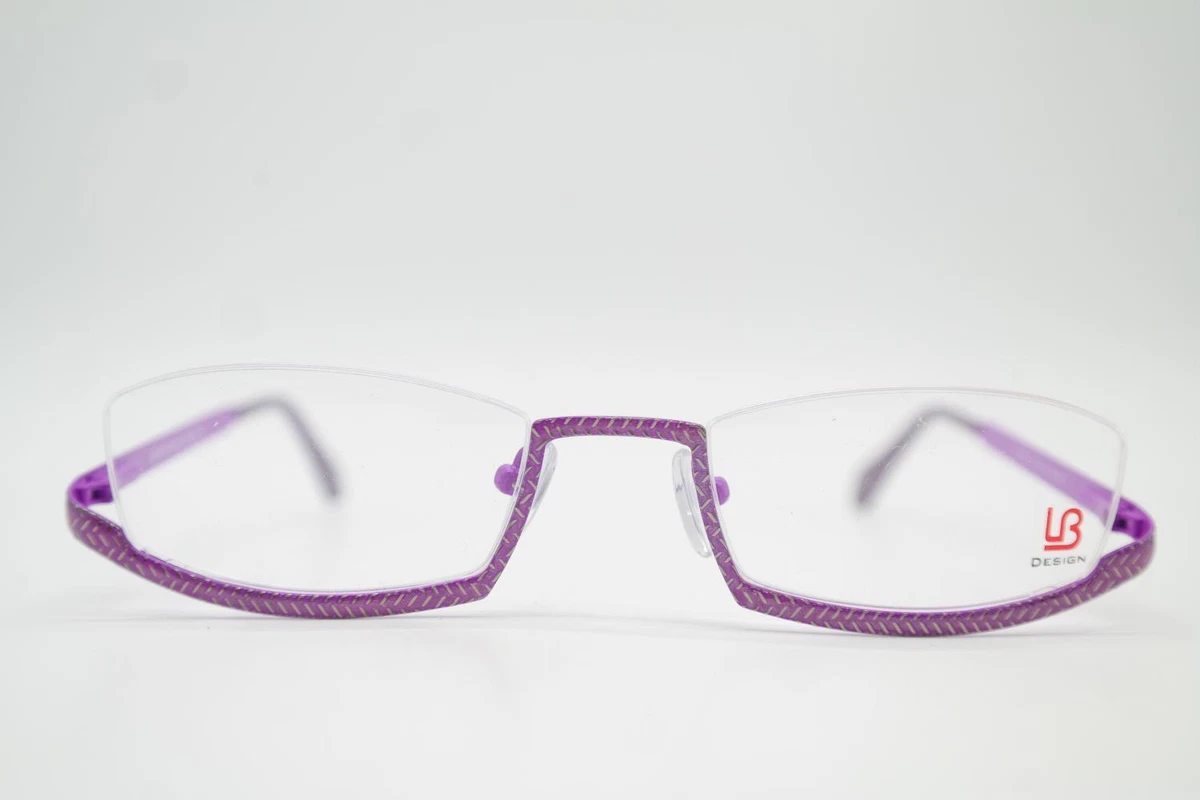 Glasses LB Design Lb 1041 Purple half Rim Frames Eyeglasses New eBay