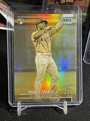 2022 Topps Stadium Chrome Wander Franco #100 Gold Minted SSP Case Hit Rays