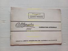 Moto Guzzi California III Carena Integrale VARIANTI 1988 manuale uso originale