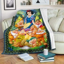 Beautiful Snow White and Seven Dwarfs In The Forest Mother's Day Sofa BLANKET