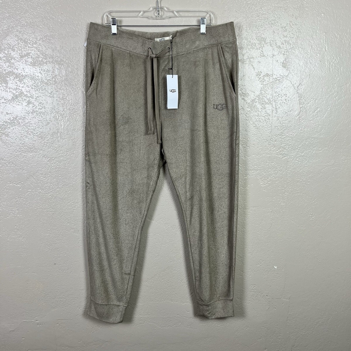 UGG Men Tan Super Soft Lightweight Pull On Jogger Loungewear