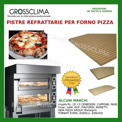 PIETRA REFRATTARIA 716x358x16+3 mm PER FORNO PIZZA CUPPONE | eBay