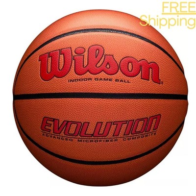 Wilson Evolution Color Game Basketball Color: Scarlet Size 7 (29.5 in)