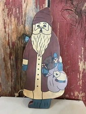 wooden painted Santa hanging wall decor Christmas Tiawan…….x