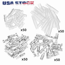 200PCS Tinned 4.0mm Bullet Terminal Car Electrical Wire Female Male Connectors