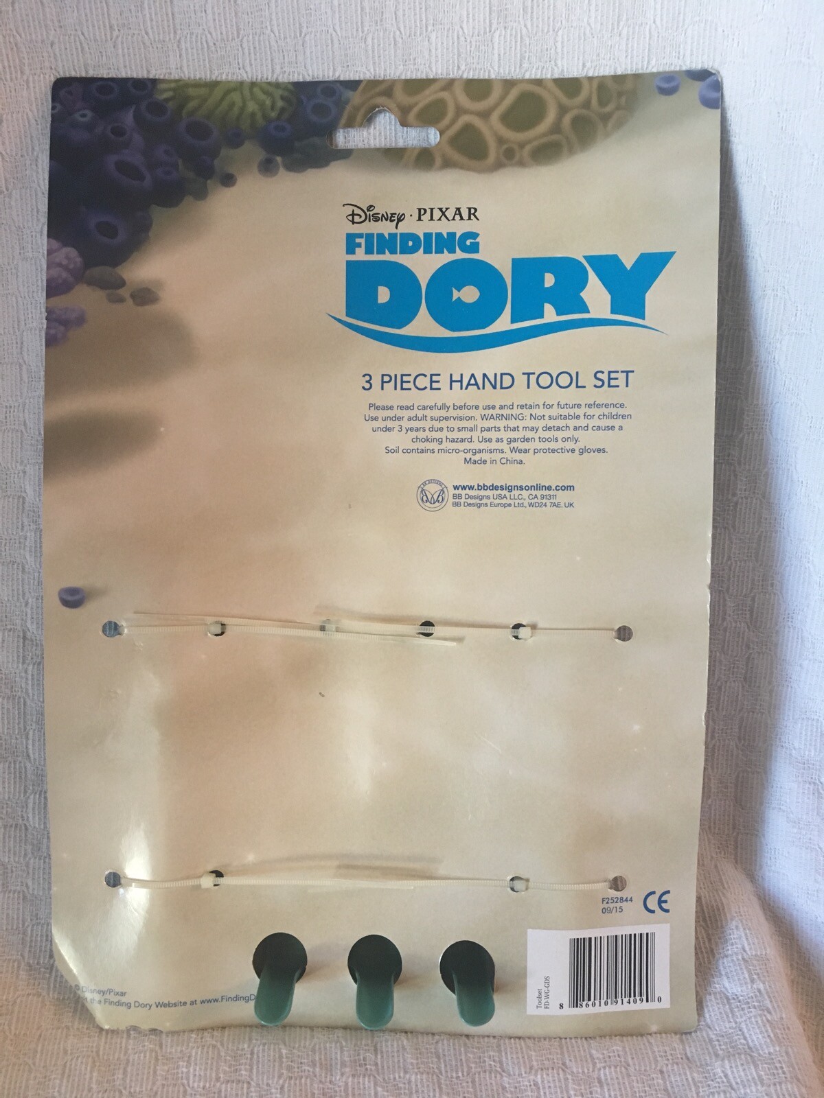 Disney Finding Dory 3 piece Garden Hand Tool Set Kids Trowel Rake ...