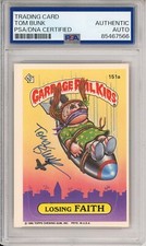 SIGNED Tom Bunk 1986 Topps Garbage Pail Kids GPK Losing Faith #151a PSA DNA COA