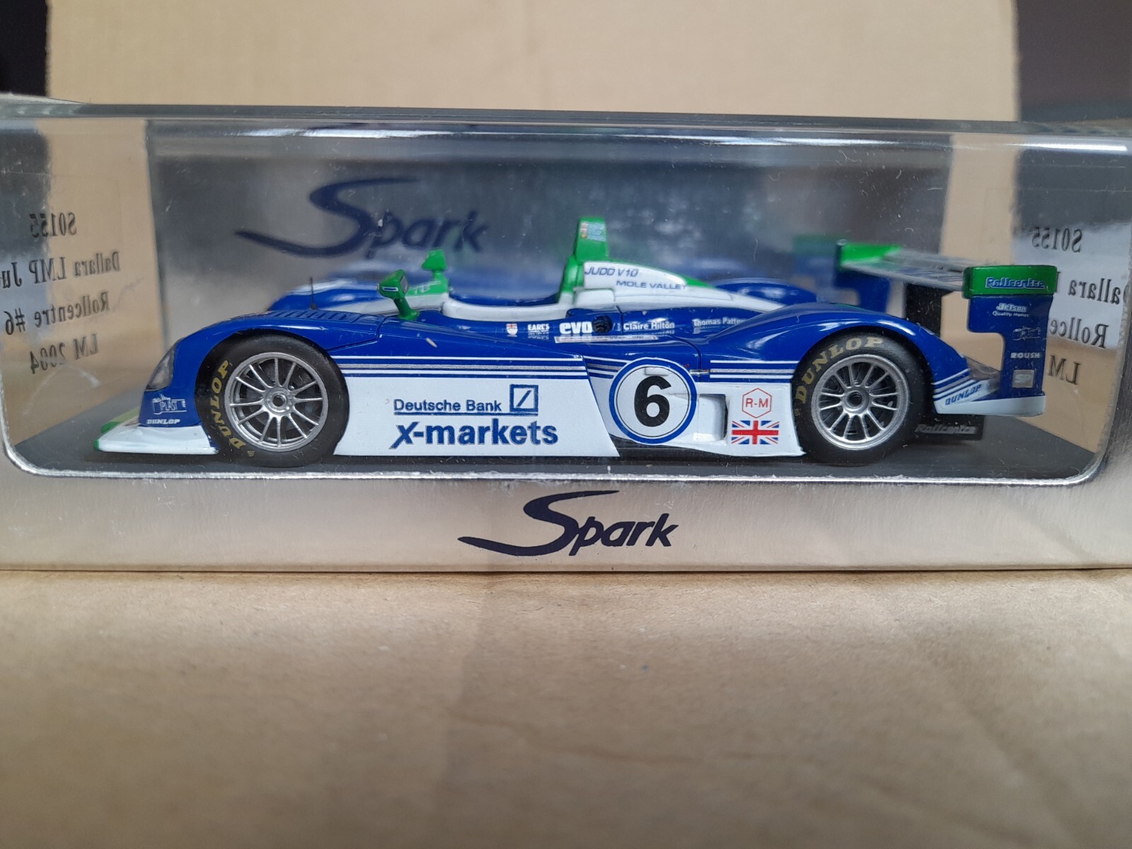Modèle Réduit Spark 1:43 - Dallara SP1 Judd GV4 Le Mans 2004 - Rollcentre Racing #6 - Neuf