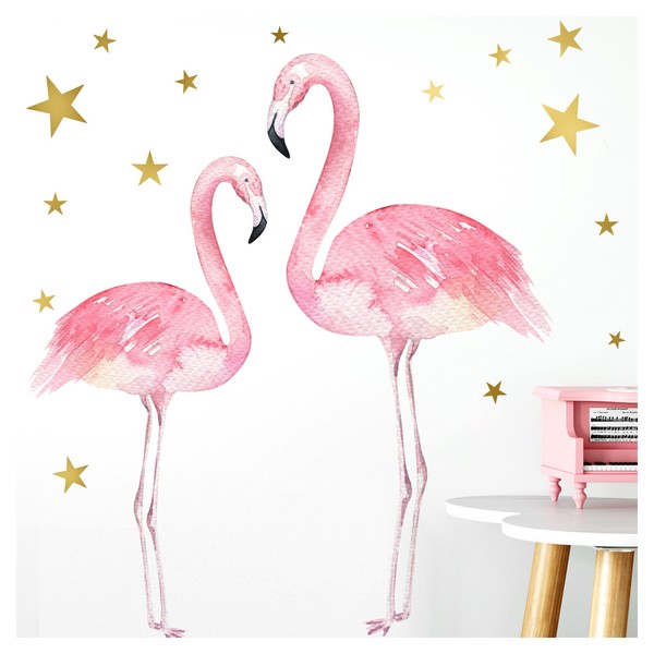 Wandtattoo Wandbild Wandsticker Kinderzimmer Tier Flamingo Schlafzimmer DL180-image