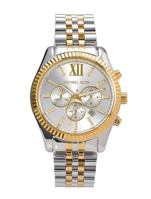MICHAEL KORS LEXINGTON MENS WATCH MK8344 SILVER WARRANTY RRP