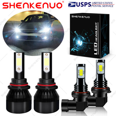 For Ford F-150 1999-2003 4X 9007+9140/9145 LED Headlights Bulbs + Fog Light C9B