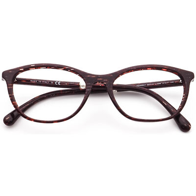Chanel Eyeglasses 3377-H c.1638 Pearls Glitter Mahogany 