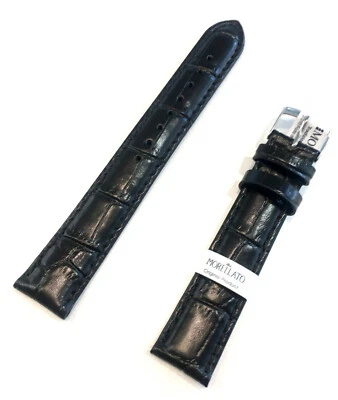 Cinturino Orologio MORELLATO in PELLE imbottito stampa COCCO NERO 18 20 22 mm