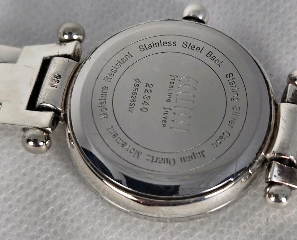 ECCLISSI STERLING SILVER  WOMEN'S 31mm  925 SILVER CASE  AND BAND  DUST PROOF  - Image 4 of 4